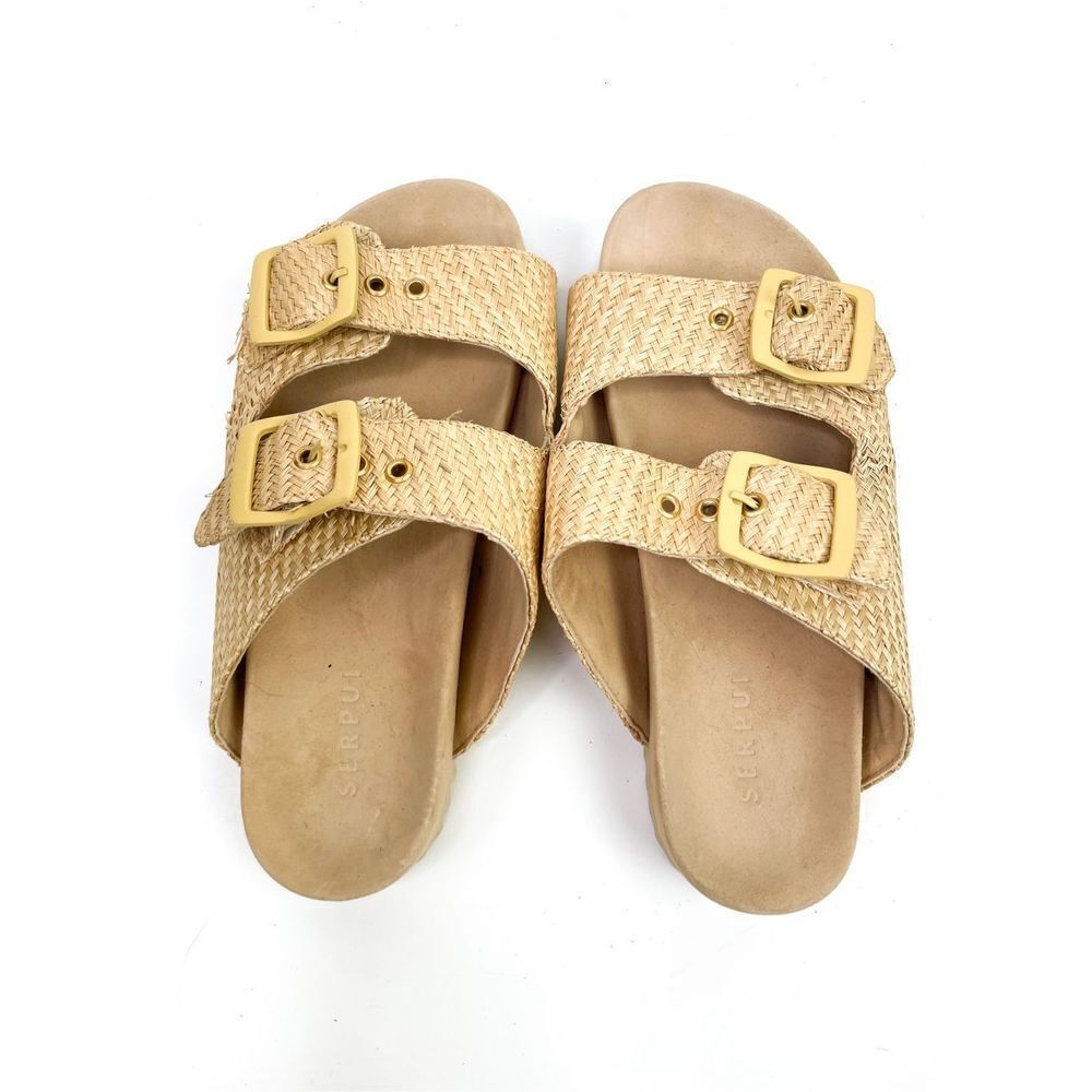 SERPUI‎ Natasha Bun Straw Sandal Size 6